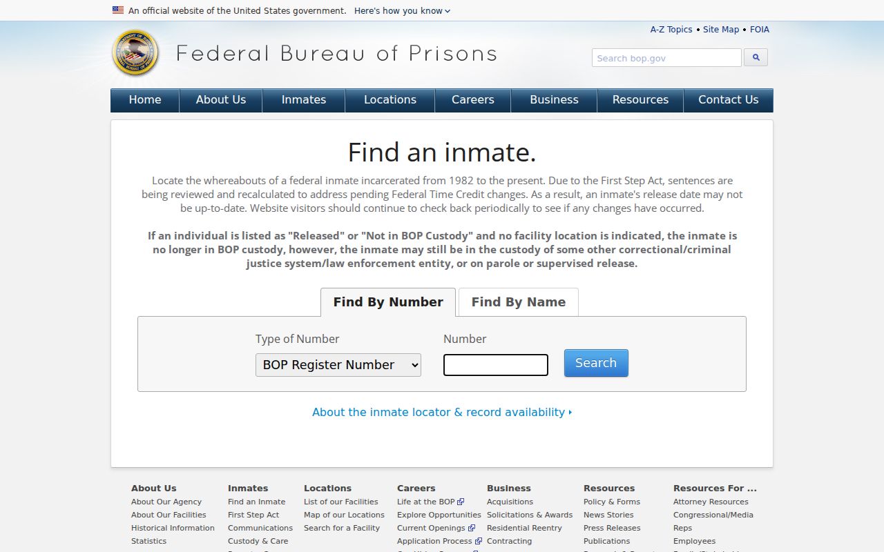 East Hartford arrest history Federal Bureau of Prisons inmate locator